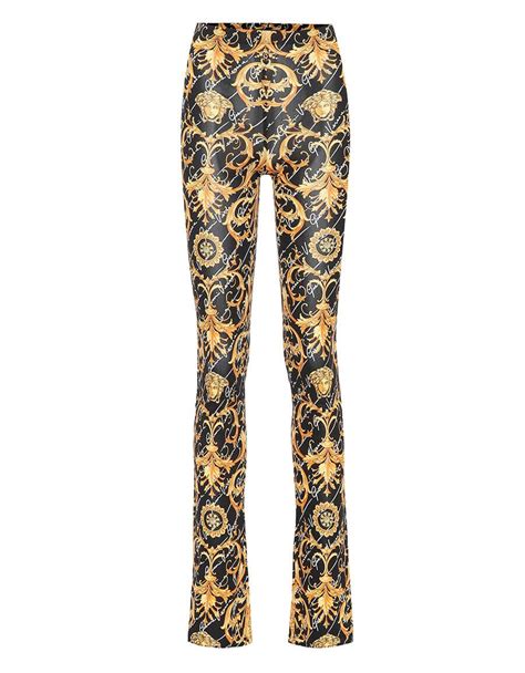 versace black and gold pants